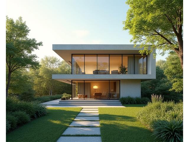 자연과 어우러진 모던한 단독주택 설계 사례