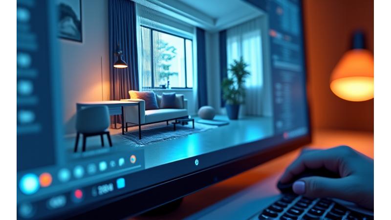 3D 렌더링된 인테리어 이미지